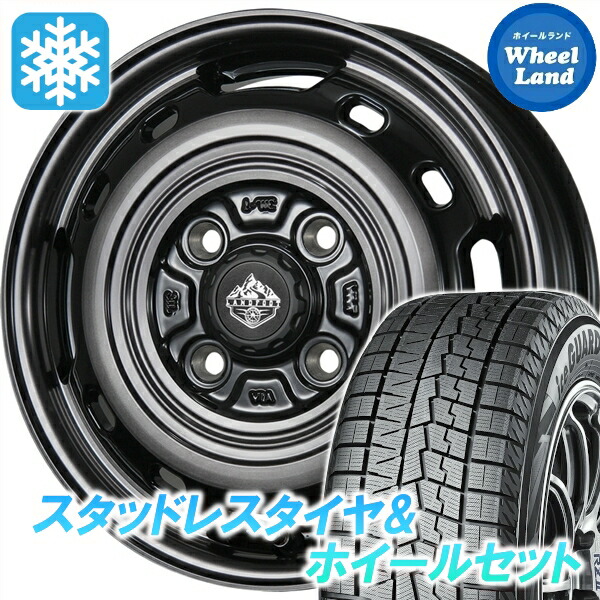 【10日(金)期間限定クーポン!!】【タイヤ交換対象】ダイハツ ソニカ L400系 トピー ランドフット XFG スモーククリア/PO ヨコハマ アイスガード 7 IG70 155/65R14 14インチ スタッドレスタイヤ&ホイールセット 4本1台分