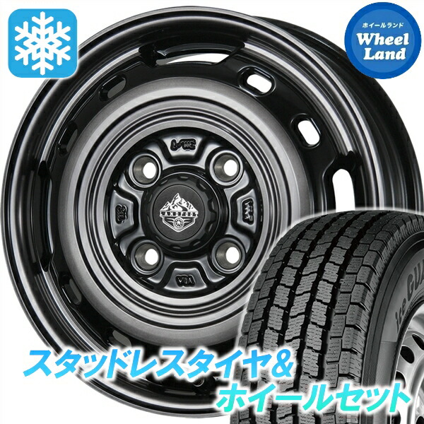 【10日(金)期間限定クーポン!!】【タイヤ交換対象】ニッサン NV200バネット M20系 トピー ランドフット XFG スモーククリア/PO ヨコハマ アイスガード iG91 165/80R14 14インチ スタッドレスタイヤ&ホイールセット 4本1台分