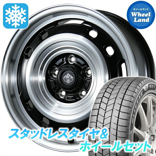 【10日(金)期間限定クーポン!!】【タイヤ交換対象】ニッサン ティアナ J32系 トピー ランドフット XFG グロスブラック/PO ブリヂストン ブリザック WZ-1 205/65R16 16インチ スタッドレスタイヤ&ホイールセット 4本1台分 108,515円