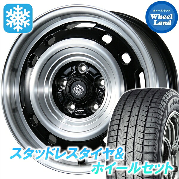 【10日(金)期間限定クーポン!!】【タイヤ交換対象】トヨタ アベンシス 270系 トピー ランドフット XFG グロスブラック/PO ヨコハマ アイスガード 8 IG80 205/60R16 16インチ スタッドレスタイヤ&ホイールセット 4本1台分
