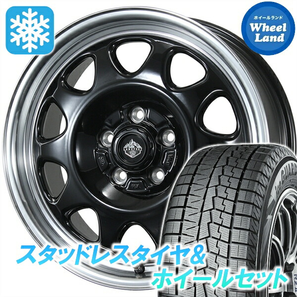 【10日(金)期間限定クーポン!!】【タイヤ交換対象】トヨタ アルファードHV 20系 トピー ランドフット SWZ グロスBK/リムPO ヨコハマ アイスガード 7 IG70 215/60R17 17インチ スタッドレスタイヤ&ホイールセット 4本1台分