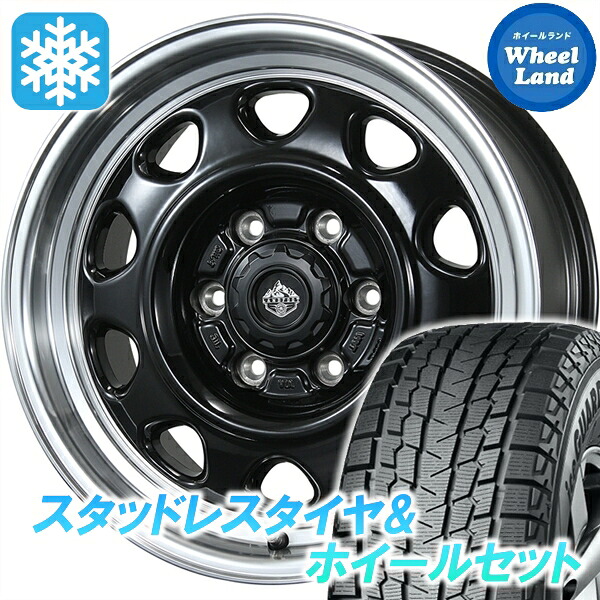 【10日(金)期間限定クーポン!!】【タイヤ交換対象】トヨタ ランクル250 GX除く トピー ランドフット SWZ グロスBK/リムPO ヨコハマ アイスガード SUV G075 265/70R18 18インチ スタッドレスタイヤ&ホイールセット 4本1台分
