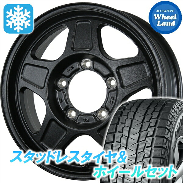 【25日(土)5の付く日限定クーポン!!】【タイヤ交換対象】スズキ ジムニー JB64W トピー ランドフット GWD ラギッドブラック ヨコハマ アイスガード SUV G075 175/80R16 16インチ スタッドレスタイヤ&ホイールセット 4本1台分|ホイールランド 店