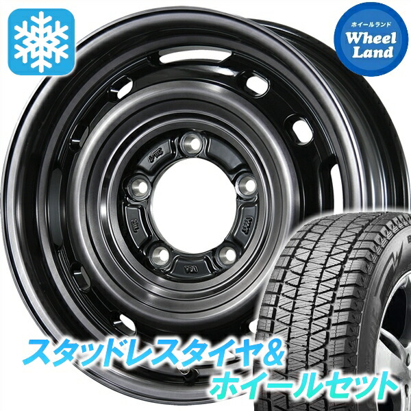 【25日(土)5の付く日限定クーポン!!】【タイヤ交換対象】スズキ ジムニーシエラ カスタム トピー ランドフット XFG スモーククリア/PO ブリヂストン ブリザック DM-V3 225/70R16 16インチ スタッドレスタイヤ&ホイールセット 4本1台分｜ホイールランド 店
