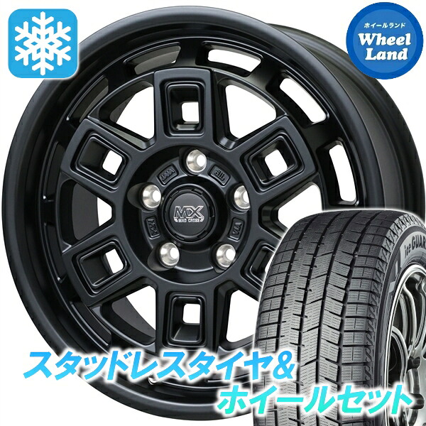 【25日(土)5の付く日限定クーポン!!】【タイヤ交換対象】ニッサン ティアナ J32系 ホットスタッフ マッドクロス アイヴァー マットBK ヨコハマ アイスガード 8 IG80 205/65R16 16インチ スタッドレスタイヤ&ホイールセット 4本1台分｜ホイールランド 店