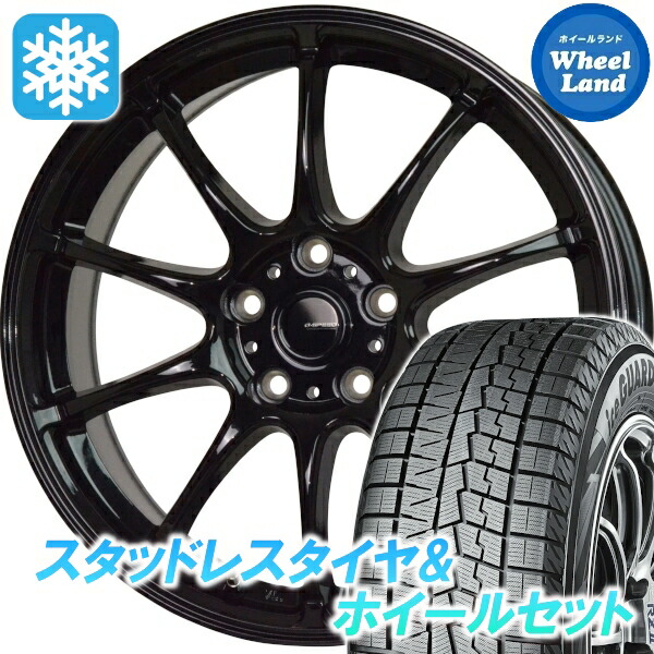 【10日(金)期間限定クーポン!!】【タイヤ交換対象】ホンダ ステップワゴン RK2 4WD ホットスタッフ Gスピード G-07 メタリックブラック ヨコハマ アイスガード 7 IG70 205/65R15 15インチ スタッドレスタイヤ&ホイールセット 4本1台分
