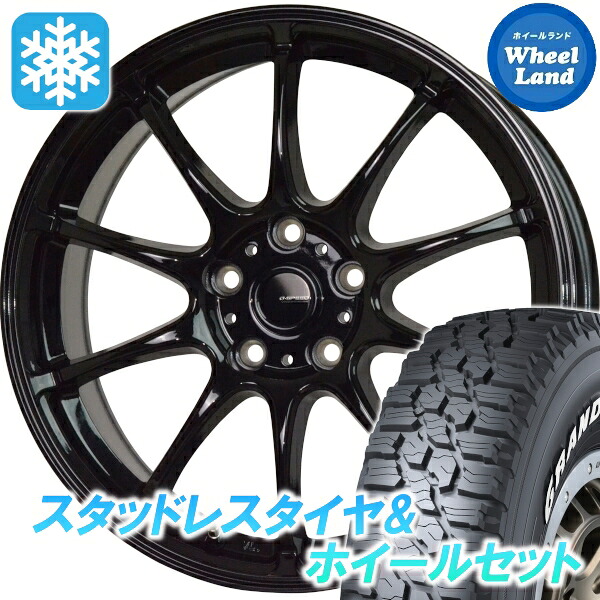 【20日(月)0の付く日限定クーポン!!】【タイヤ交換対象】ミツビシ アウトランダーPHEV GG2W ホットスタッフ Gスピード G-07 メタリックブラック ダンロップ グラントレック XS1 215/70R16 16インチ スタッドレスタイヤ&ホイールセット 4本1台分