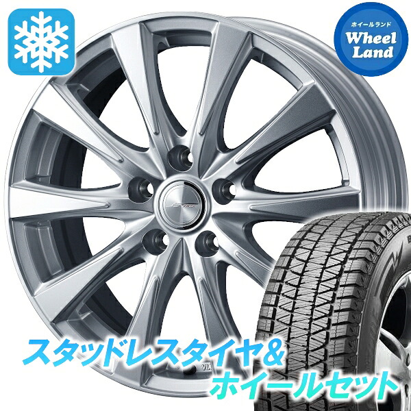 【10日(金)期間限定クーポン!!】【タイヤ交換対象】マツダ CX-80 KL系 ウェッズ ジョーカー スピリッツ シルバー ブリヂストン ブリザック DM-V3 235/60R18 18インチ スタッドレスタイヤ&ホイールセット 4本1台分