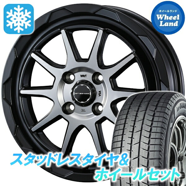 【10日(金)期間限定クーポン!!】【タイヤ交換対象】ニッサン オッティ H92系 ウェッズ マッドヴァンス 06 マットBK/PO ヨコハマ アイスガード 8 IG80 165/55R14 14インチ スタッドレスタイヤ&ホイールセット 4本1台分