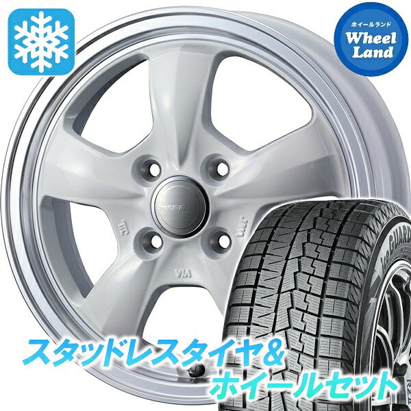 【10日(金)期間限定クーポン!!】【タイヤ交換対象】トヨタ ピクシス メガ LA700系 ウェッズ グラフト 5S ホワイト/リムポリッシュ ヨコハマ アイスガード 7 IG70 165/55R15 15インチ スタッドレスタイヤ&ホイールセット 4本1台分