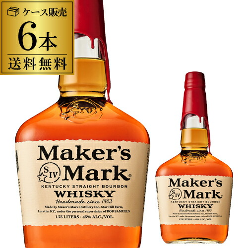 ウイスキー メーカーズマーク ＜正規＞ 1750ml×6本 長S【送料無料】 お中元