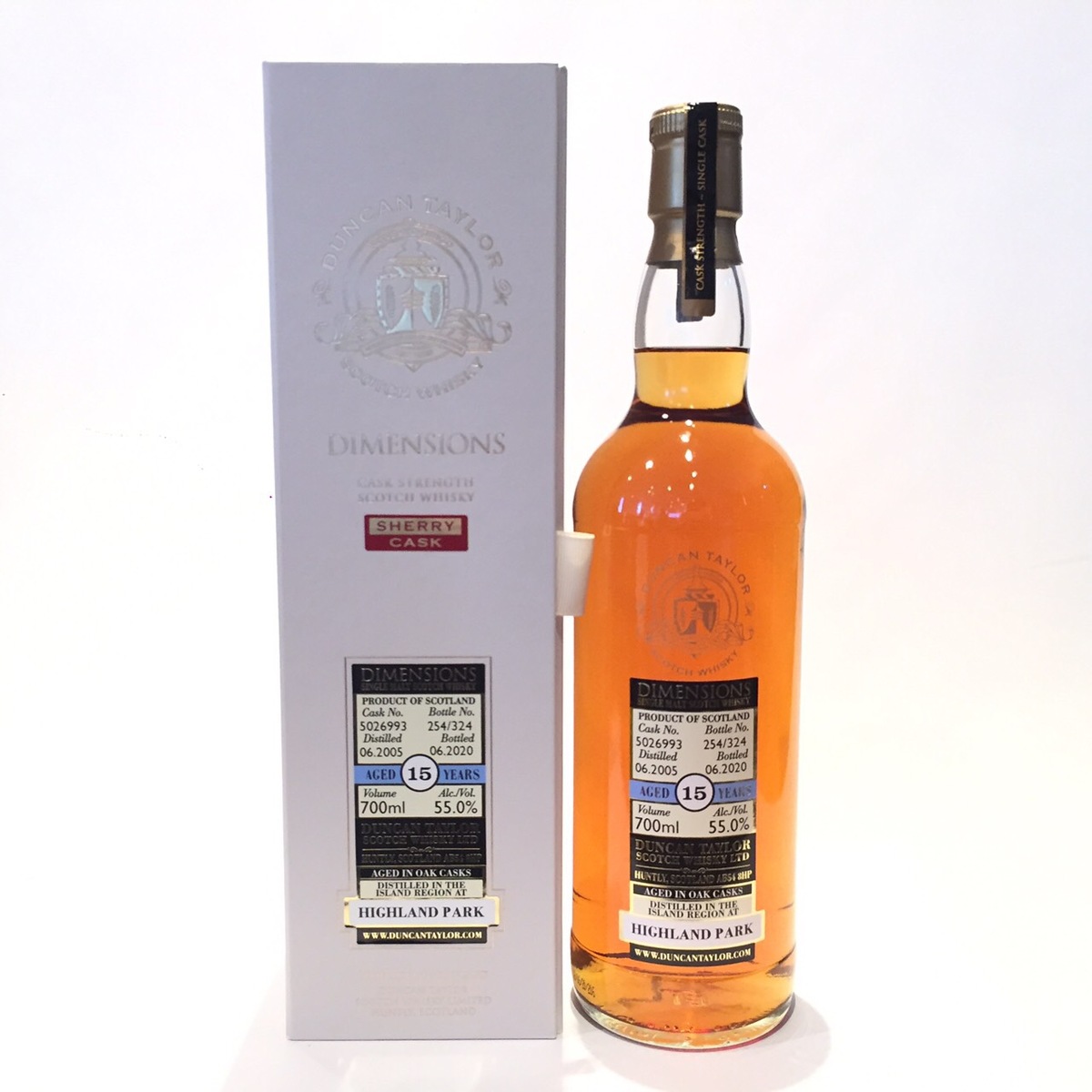 ハイランドパーク Highland Park Duncan Taylor & Co. Ltd. Dimensions 2005 - 2020 15 Years old 55.0% Alc./Vol. / 700ml Cask 5026993 Sherry Cask 3 matured｜WHISKY SHOP