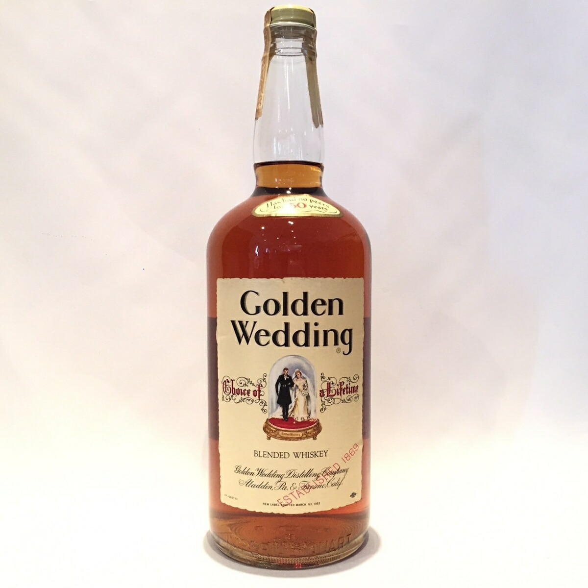 ゴールデンウェディング Golden Wedding with small metal screw cap 86 Proof IMPERIAL QUART