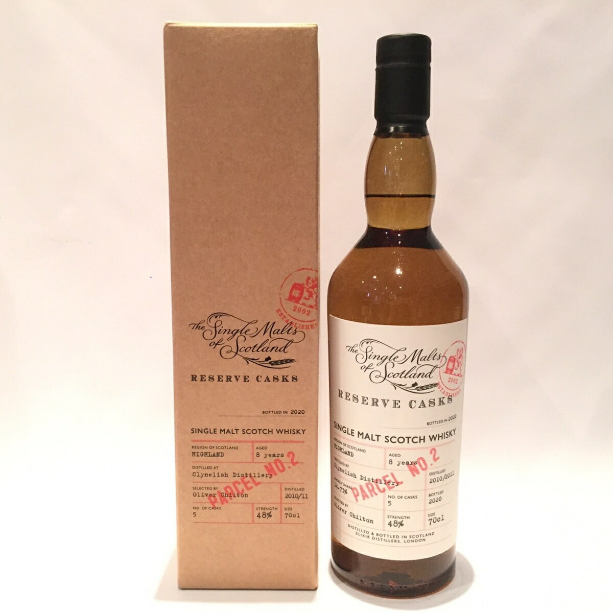 クライヌリッシュClynelishElixir DistillersThe Single Malts of Scotland2010 2011 - 20208 Years old48% 70clParcel No.2
