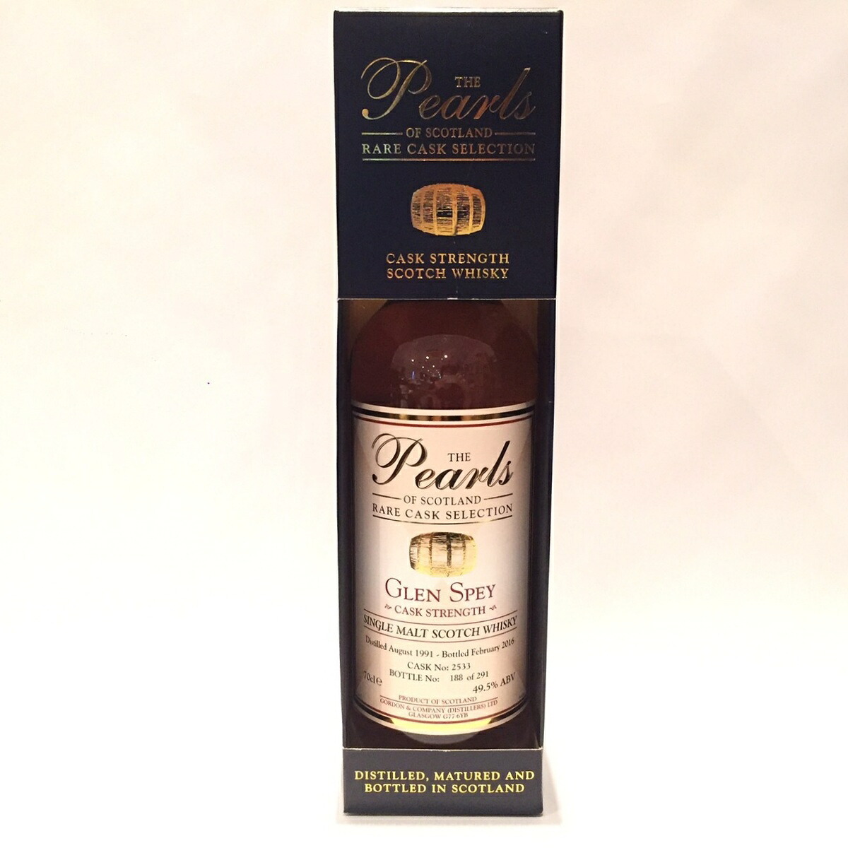 グレンスペイ Glen Spey Gordon & Company (Distillers) LTD The Pearls of Scotland - Rare Cask Selection 1991 - 2016 49.5% ABV / 70cl Cask 2533