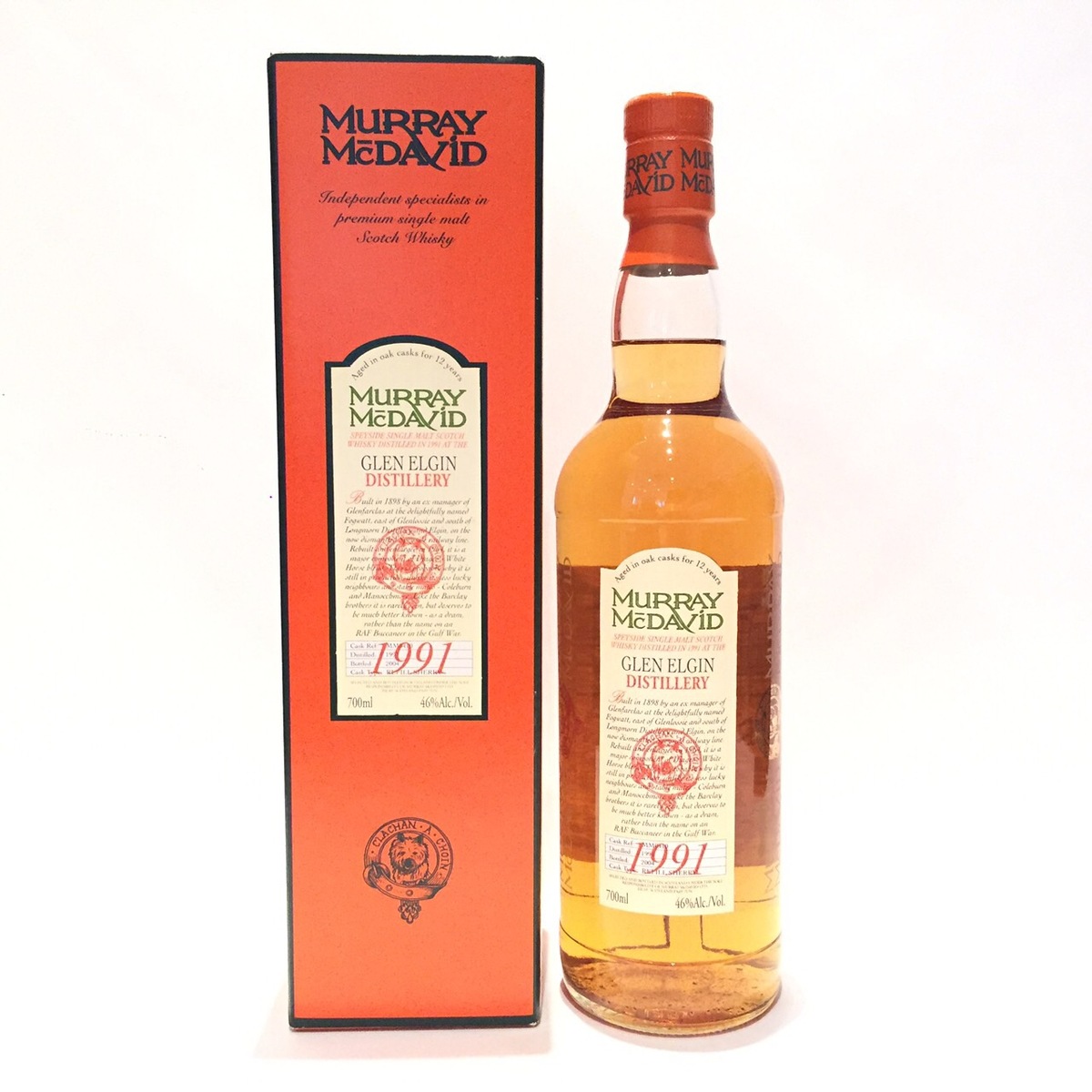 業界No.1 グレンエルギンGlen ElginMurray McDavid1991 - 200412 Years46%Alc. Vol.  700mlRefill Sherry Cask fucoa.cl