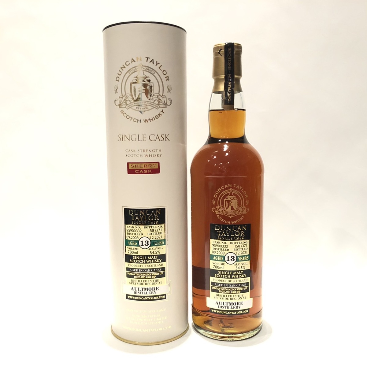オルトモア Aultmore Duncan Taylor & Co. Ltd. Single Cask 2008 - 2021 13 years old ALC./VOL. 54.5% / 700 ml Matured in Sherry Cask