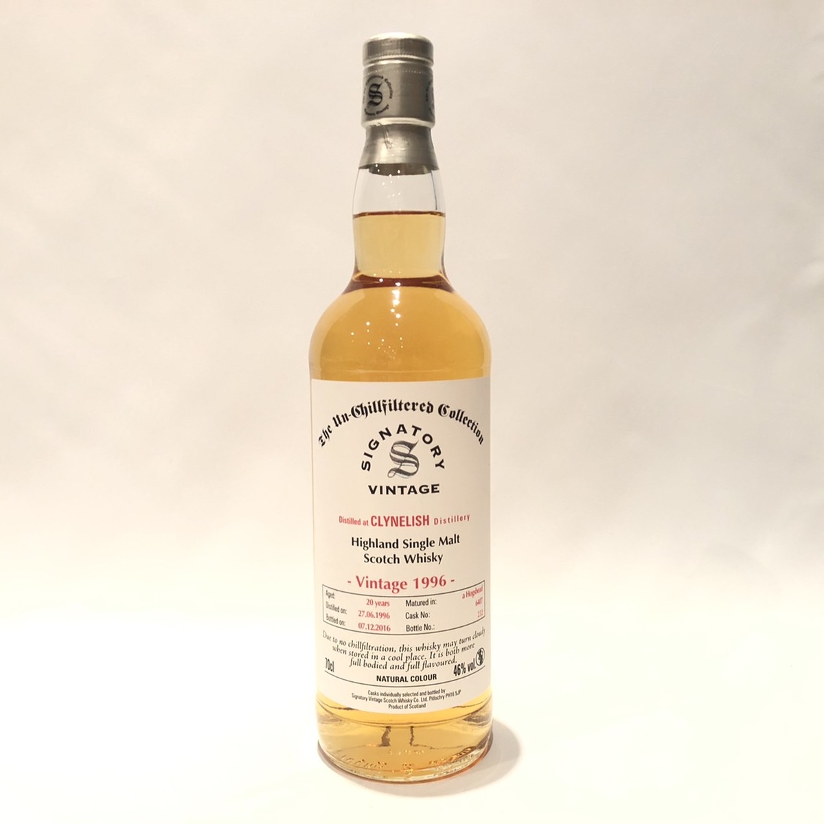 クライヌリッシュ Clynelish Signatory Matured in 46% 20 1996 Un