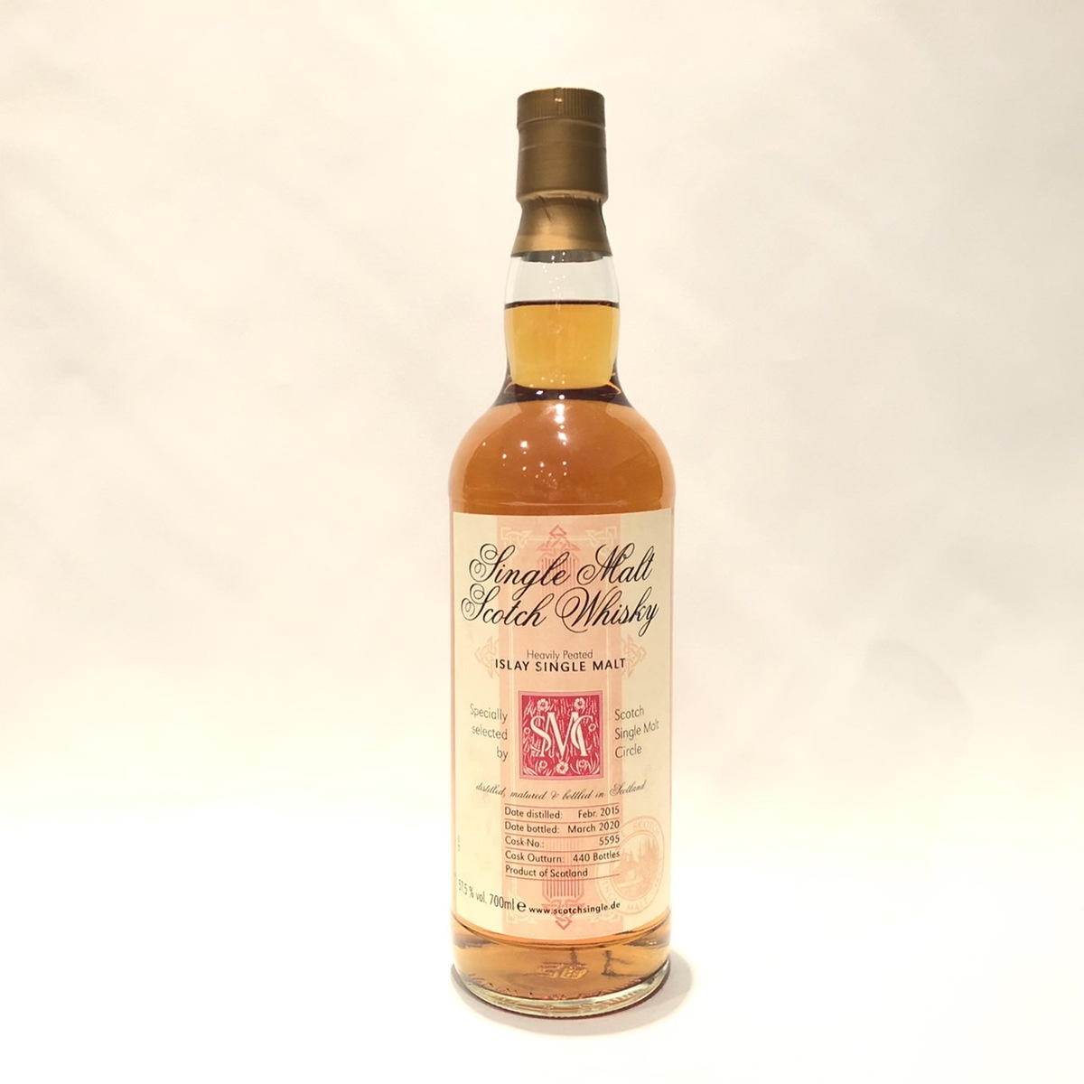 アイラシングルモルト Islay Single Malt Scotch Single Malt Circle 2015 - 2020 57.5% vol / 700 ml cask no. 5595 Heavily Peated