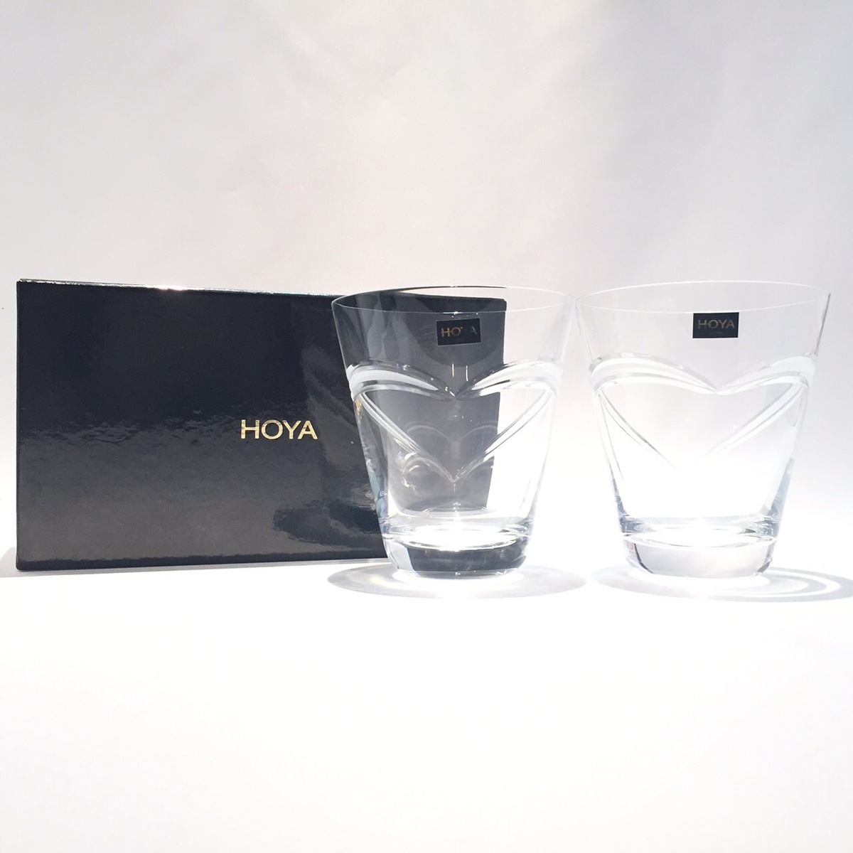希少 保谷 HOYA クリスタルガラス ペンダコンカット ロックグラス4客セット HOYA CRYSTAL ホヤ クリスタル カットガラス 高級 ロックグラス
