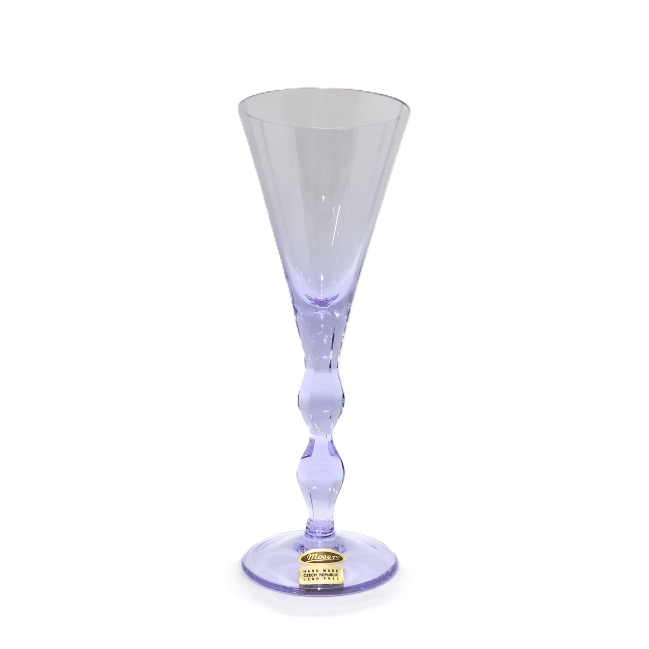 マッケンジーチャイルズ　ブルーミングワイングラス（グラスの下のガラス紫系） Blooming Wine Glass - Mackenzie-Childs