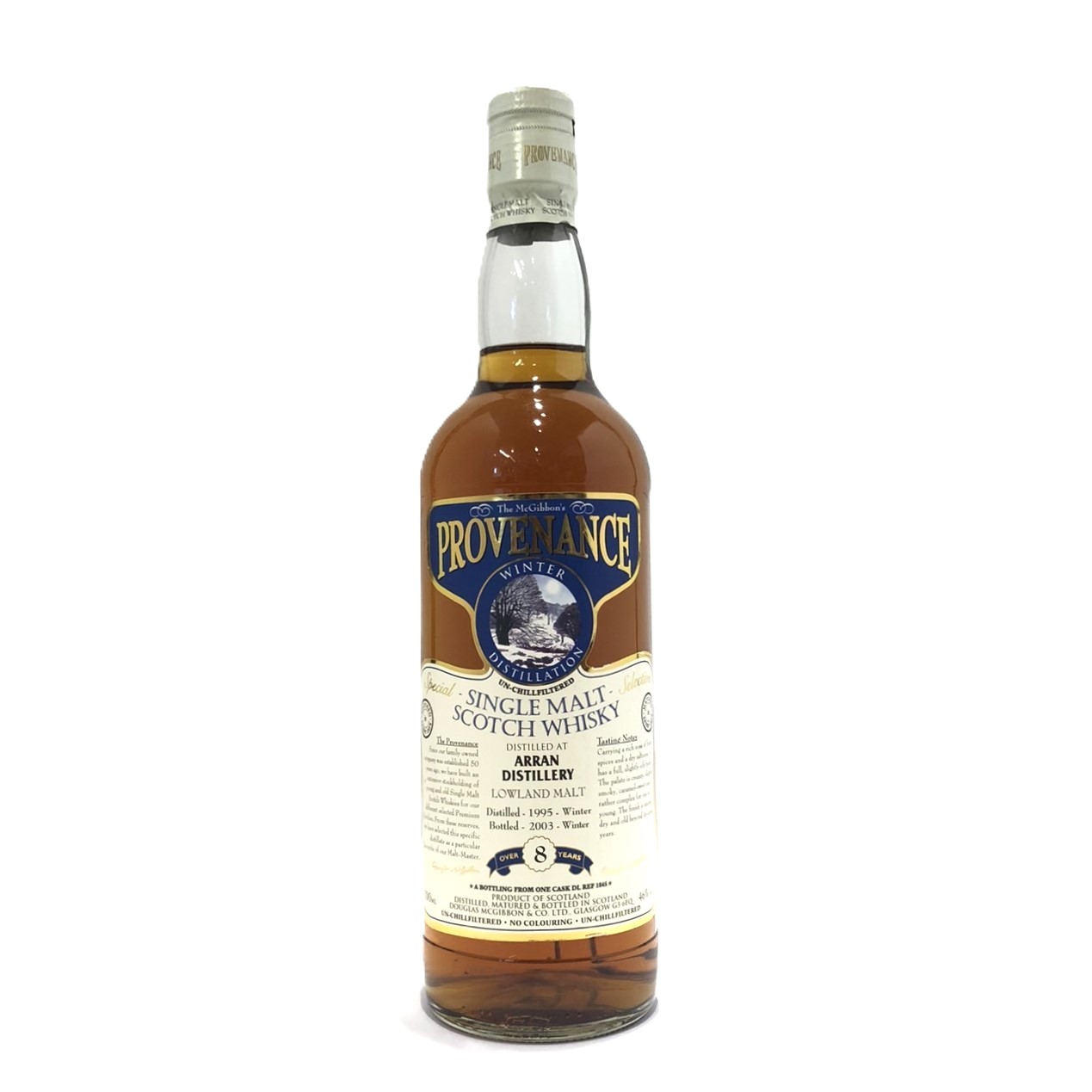 アラン 8年以上 1995-2003マックギボンズ プロブナンスARRANOVER 8 YEARS 1995-2003McGibbon's Provenance 46.0 %vol / 700ml｜WHISKY SHOP