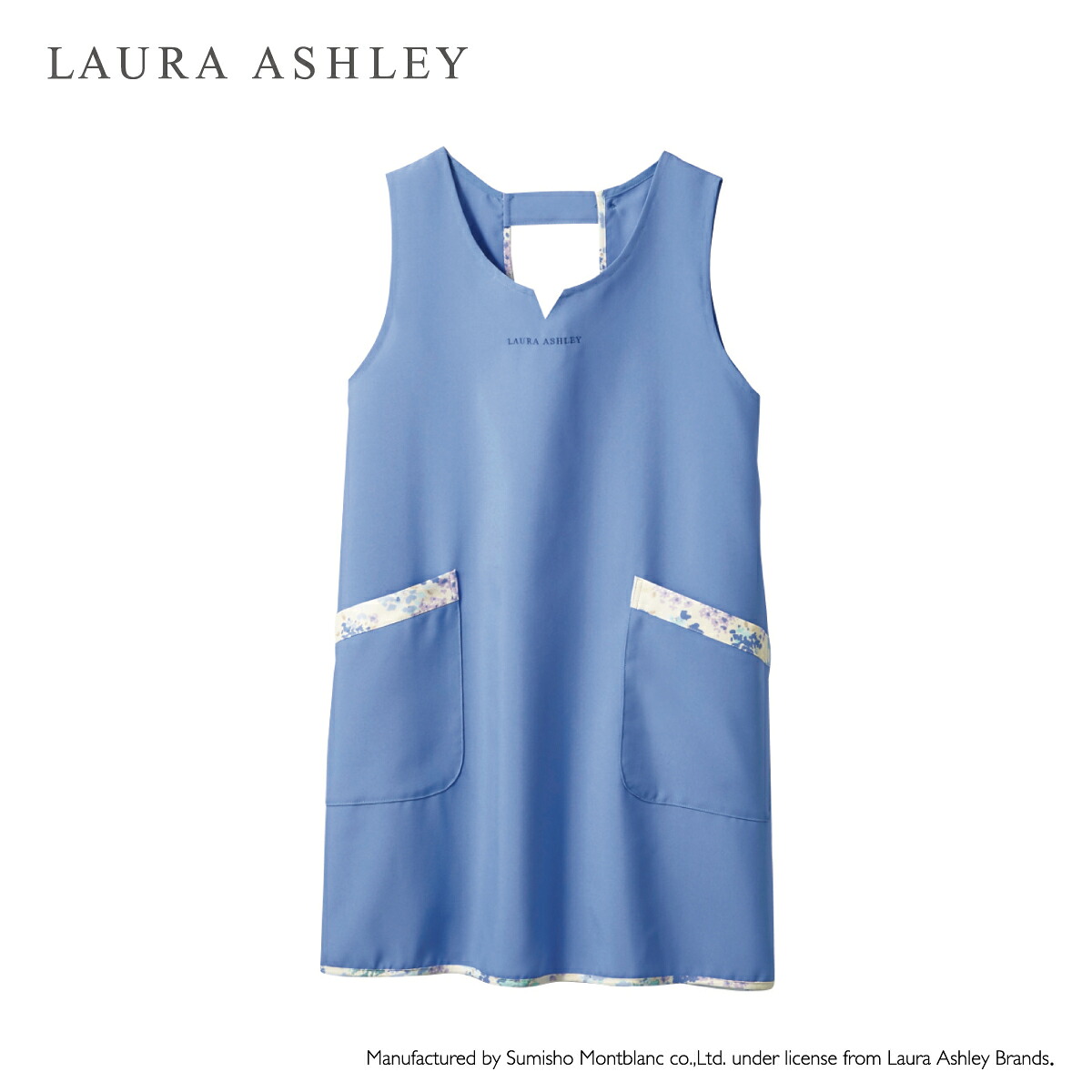 ローラアシュレイ LW501 エプロン LAURA ASHLEY 介護 ケアガウン 予防衣 モンブラン レディース 女性用 医療 看護