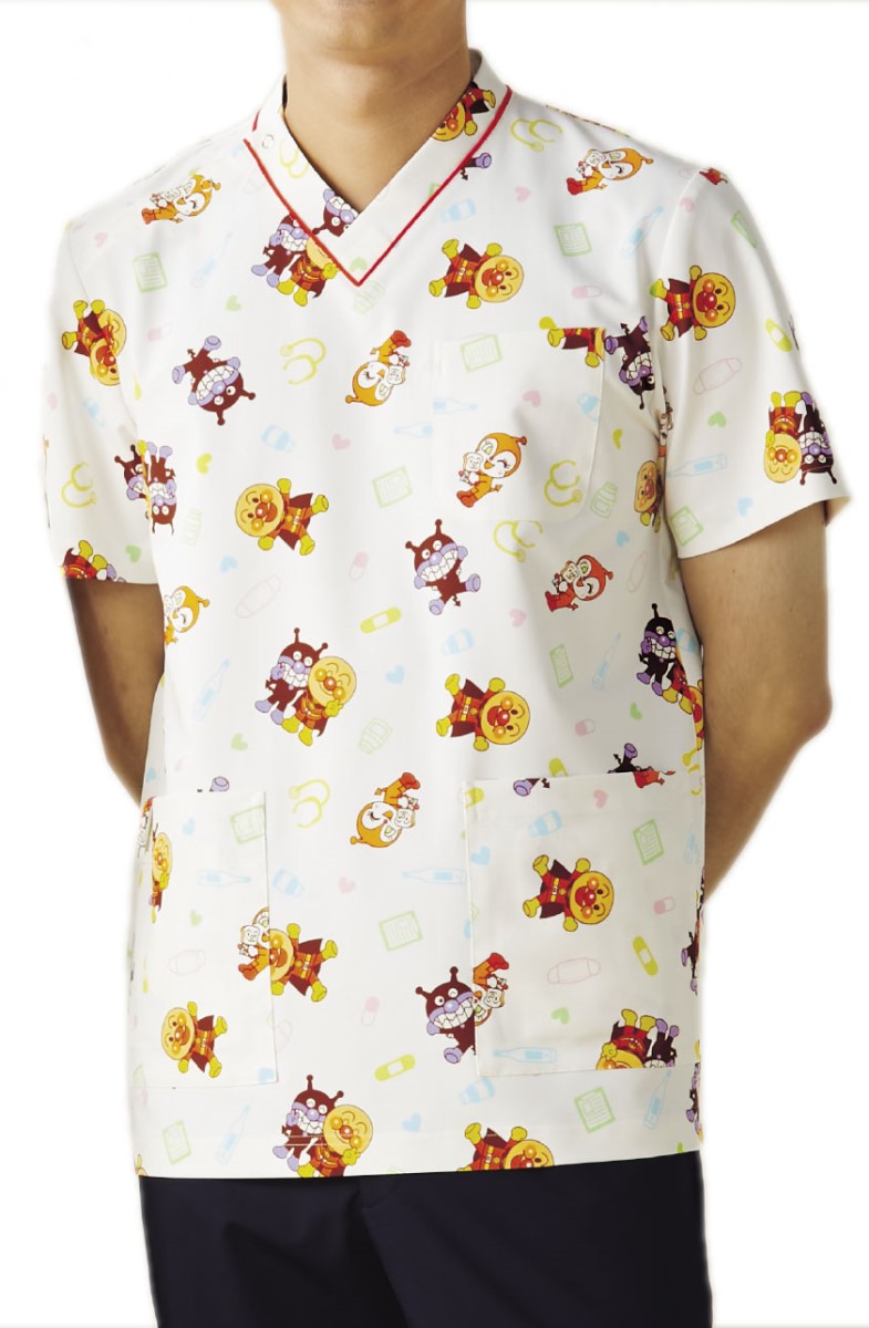 Kazen 旧アプロン Anp134 スクラブ 半袖 男女兼用 アンパンマン 19年算新作物品 Cjprimarycares Com
