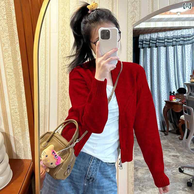 レディースファッション春夏秋冬オシャレかわいい韓国ニットカーディガンセーター女性コートトップ｜ホワイトショップ