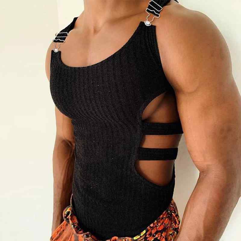メンズファッション春夏秋冬かっこいいオシャレモテ男性用紳士服服韓国シンプル大人アメリカソリッドカラースリムフィットトップスストリートスポーツベストメンズTシャツ男性ベスト