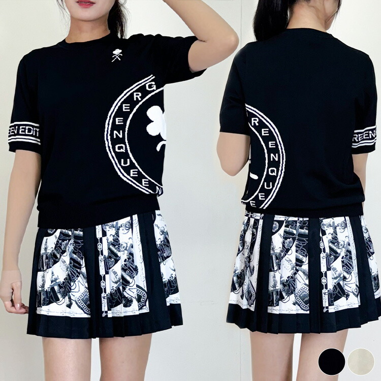 ゴルフ Ｔシャツ レディース 韓国 半袖 一本調子 柄 お召しもの 夏 春 秋 冷やりとした 白 黒 炎節編み物 非対称 雅びやか 今めかしい ゴルフお召しもの 吸湿速乾 成年者 盛りだくさん ゴルフうしろ帯 運動競技 庭球
