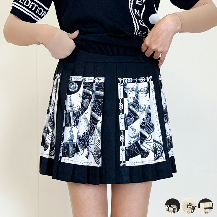 ゴルフ スコート レディース 韓国 一本調子 柄 御召しもの 夏 春 秋 冷やりとした 白 黒 えり巻き 雅びやか 下着類ズボン下 今めかしい ゴルフ御召しもの 成年者 盛りだくさん ゴルフお嬢さん 運動競技 庭球