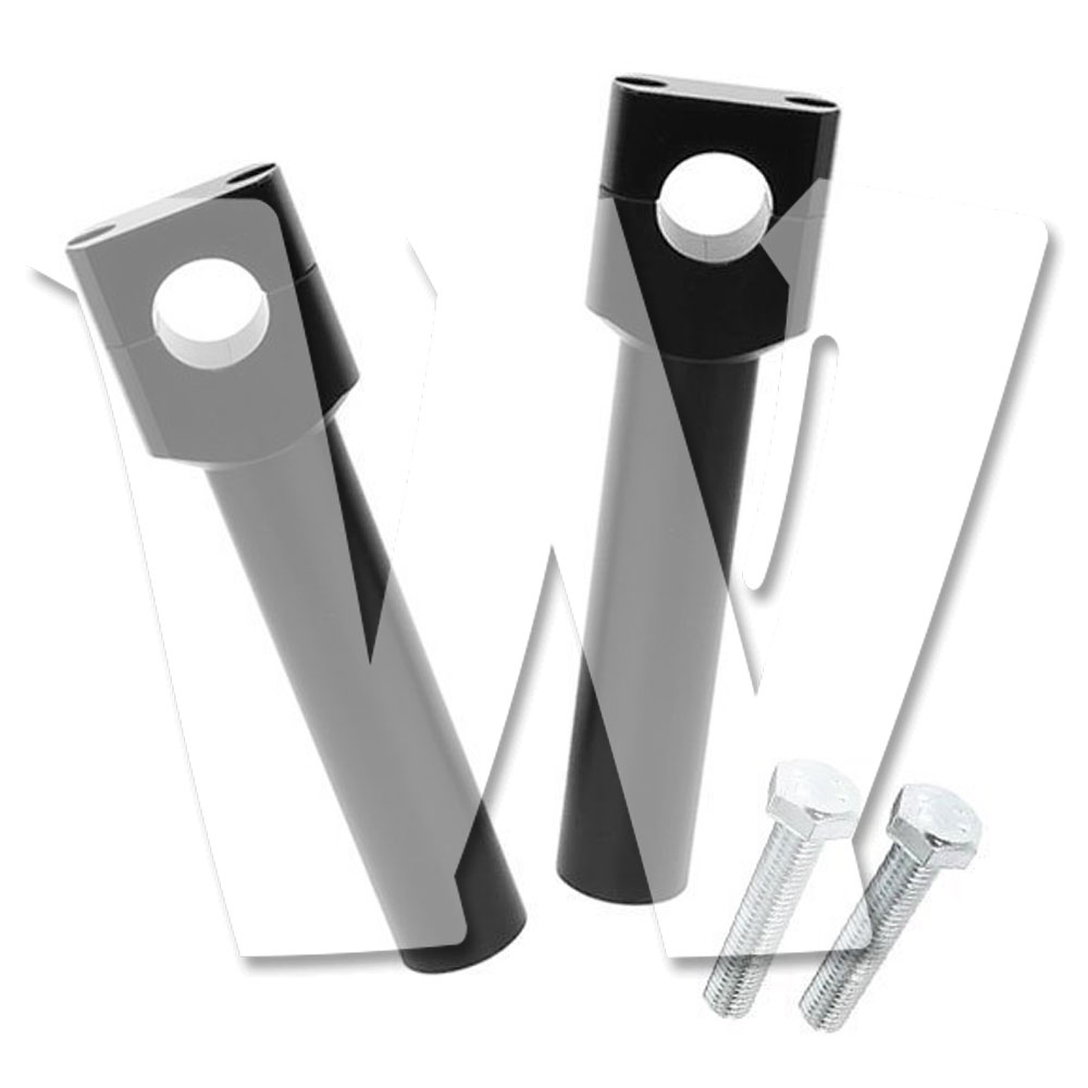 オートバイ 22mm ハンドルバー ライザー ハンドルバー クランプ 固定用 マウント アダプター 高さ増加!! カワサキ ホンダ ヤマハ スズキ ハーレー..など CNC 高密度 アルミニウム合金 ブラック パーツ カスタム 汎用