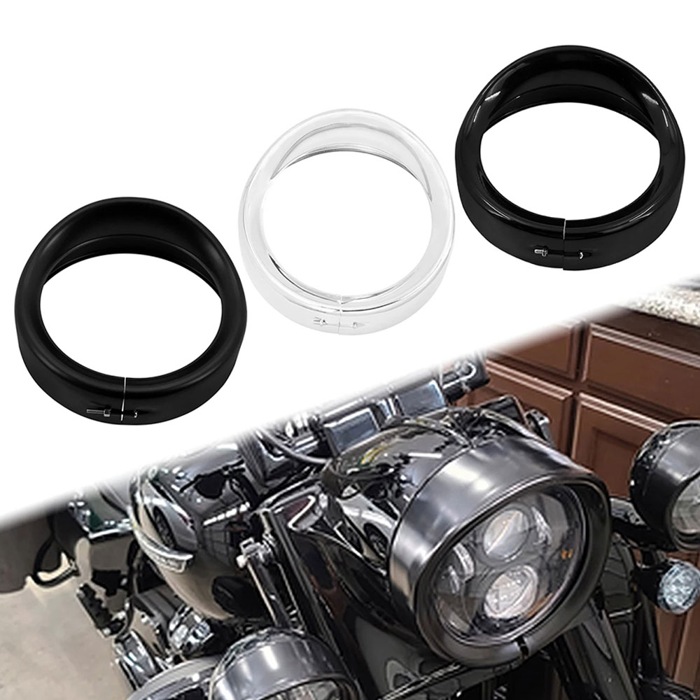 楽天市場】ハーレーヘッドライトベゼル バイザーヘッドライトカバー