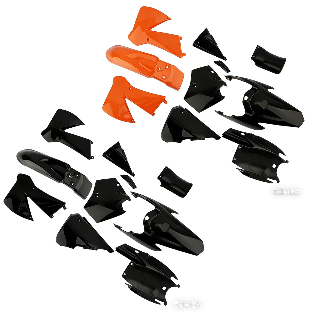 KTM250 / XTR250 専用 プラスチックカバーセット 交換用ボディキット オフロードバイク カスタムパーツ 強化樹脂製 フェンダー ナンバープレート マッドガード｜white willow