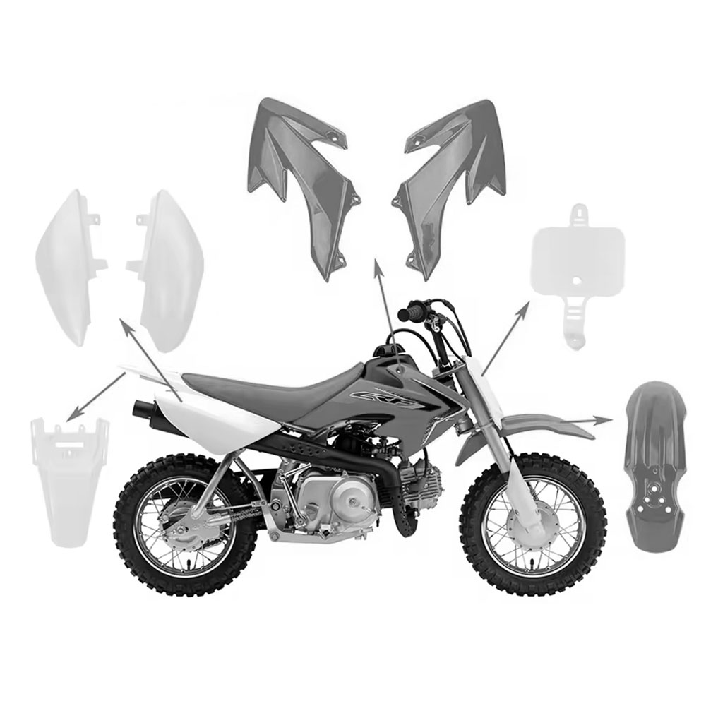 【多色選択】CRF50 / XR50 対応 ボディキット プラスチックフェアリングボディカバーキット CRF 50 用 ピットバイク トレイルバイク ダートバイク 50cc 70cc 90cc 110cc 125cc 140cc 汎用カスタムパーツ フルセット