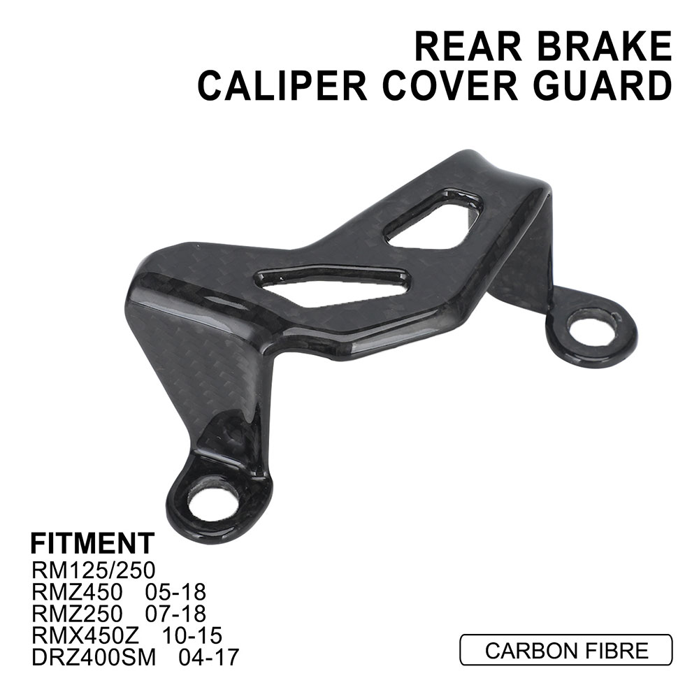 【本革カーボン】軽量・高強度 カーボンファイバー製 リアブレーキキャリパープロテクター オフロード・モタード用 Funparts-05-0122｜white willow
