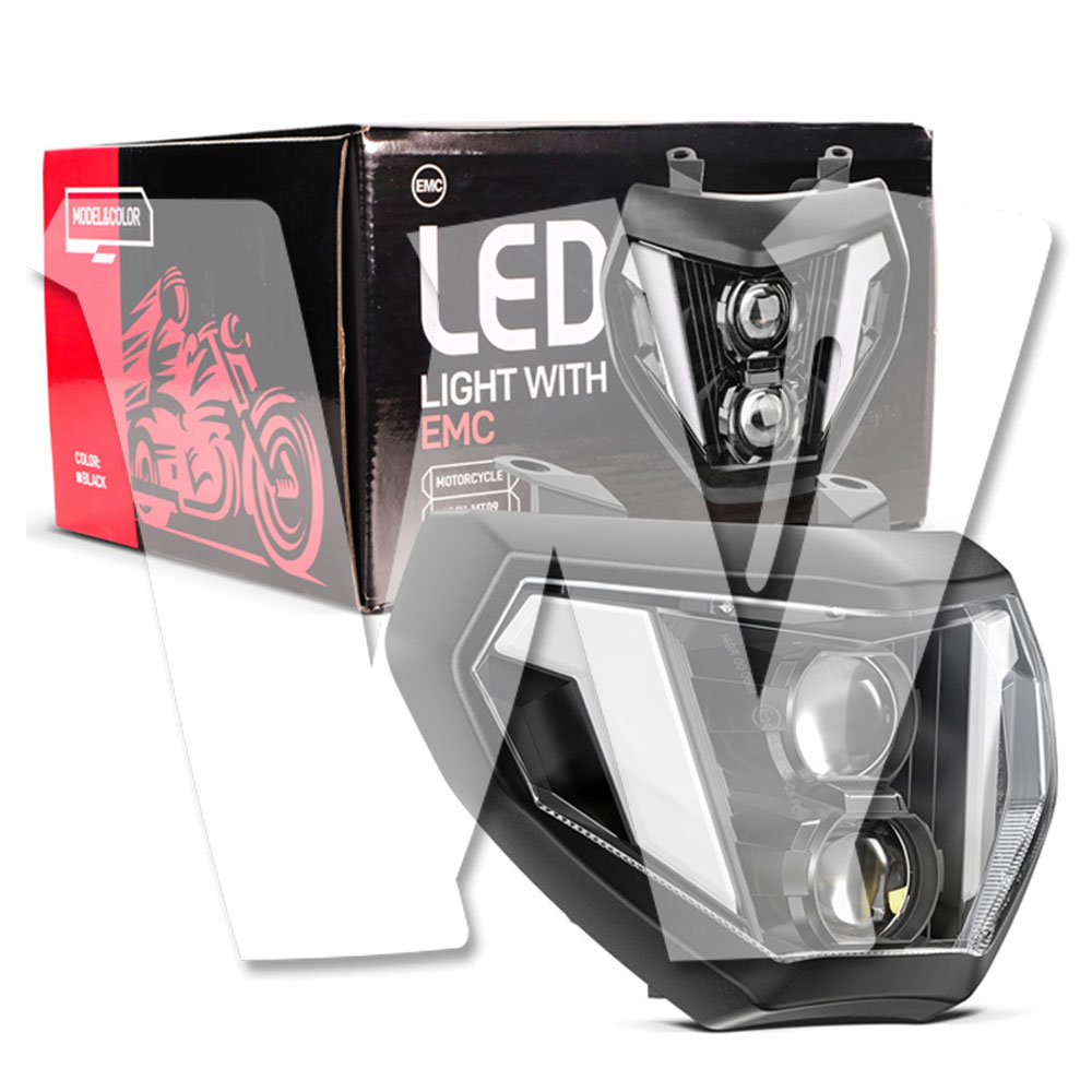 【Eマーク認証 LEDヘッドライト】 ヤマハ MT09 FZ09 2014-2016 対応 LEDヘッドライト 60W 大光量 ロービーム3300LM ハイビーム7000LM 50000時間 寿命 IP68｜white willow
