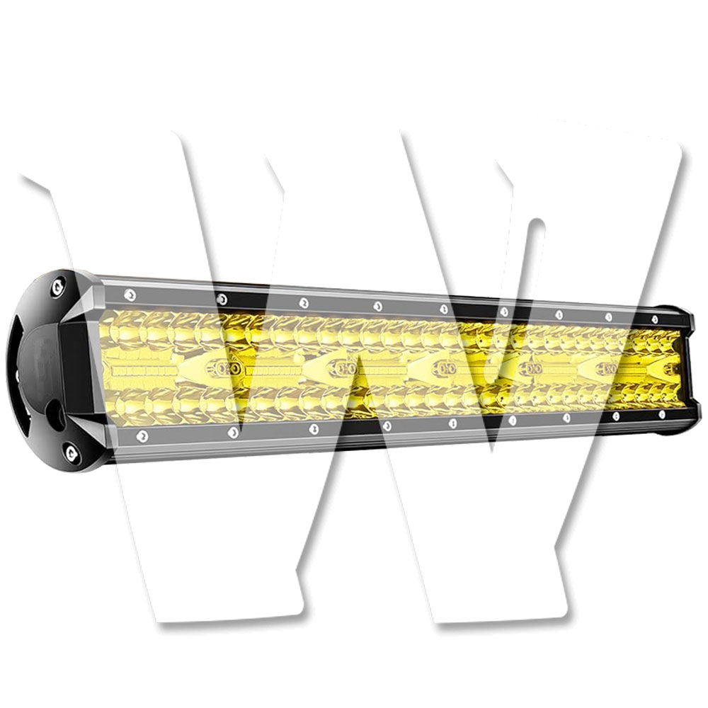 【17インチ 作業灯 イエロー 1~12個選択】 LED 作業灯 ワークライト 12V/24V兼用 防水防塵防震 ジープ SUV 大型車 トラック ランクル 除雪車 漁船 トラクター 漁業用 農業機械 建設機械 道路 多用途 汎用