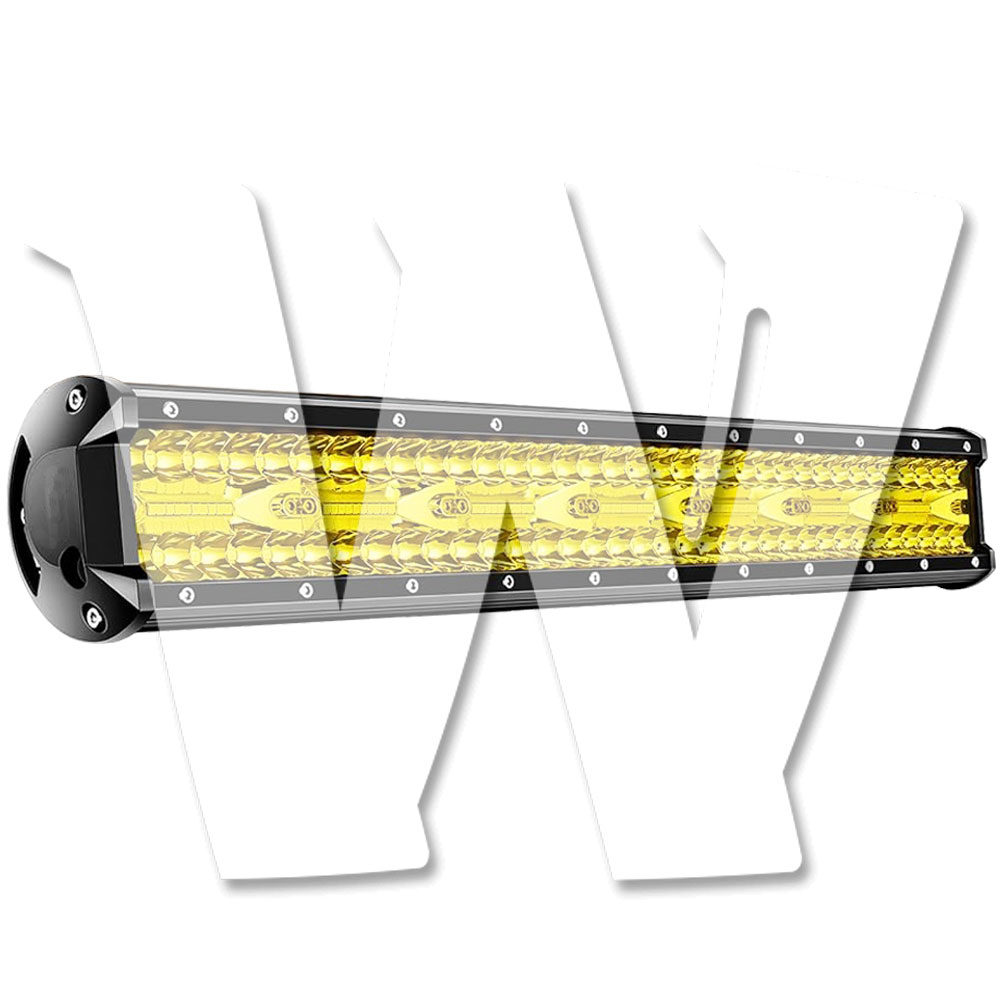 【20インチ 作業灯 イエロー 1~12個選択】 LED 作業灯 ワークライト 12V/24V兼用 防水防塵防震 ジープ SUV 大型車 トラック ランクル 除雪車 漁船 トラクター 漁業用 農業機械 建設機械 道路 多用途 汎用