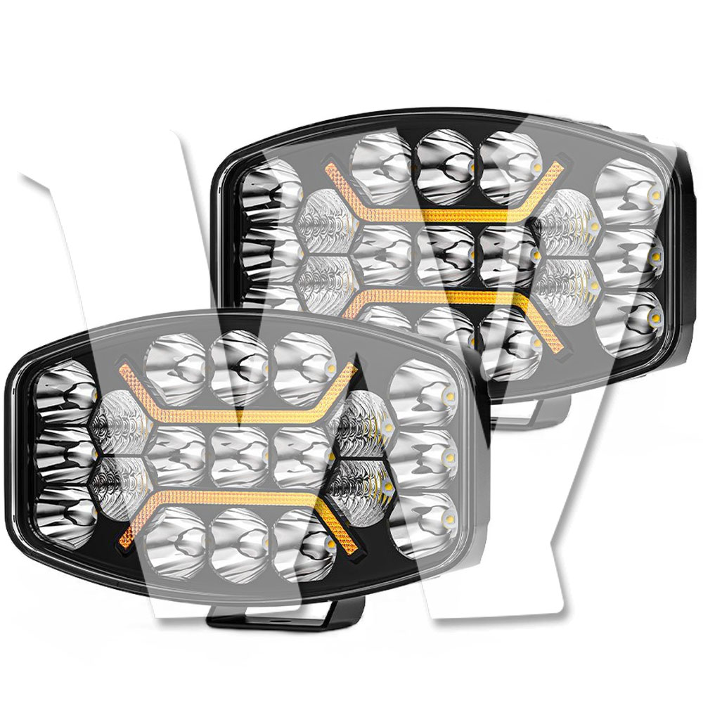 【黒武士シリーズ 2個セット】10インチ LEDワークライト 45W 9000LM 防水仕様 12V/24V兼用 広角/スポット/DRL 3モード 防水 作業灯 ジープ トラック SUV 大型車 農業機械 建設機械 工事現場 汎用|white willow