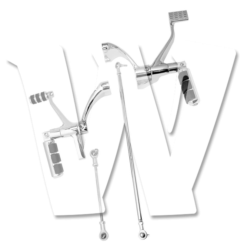 【ハーレー用】スポーツスター XL 883/1200 フットペグボード フォワードコントロールキット シルバー クローム 2014-2023年式 純正カスタムパーツ フットレスト/コントロール バイクアクセサリー 20,236円