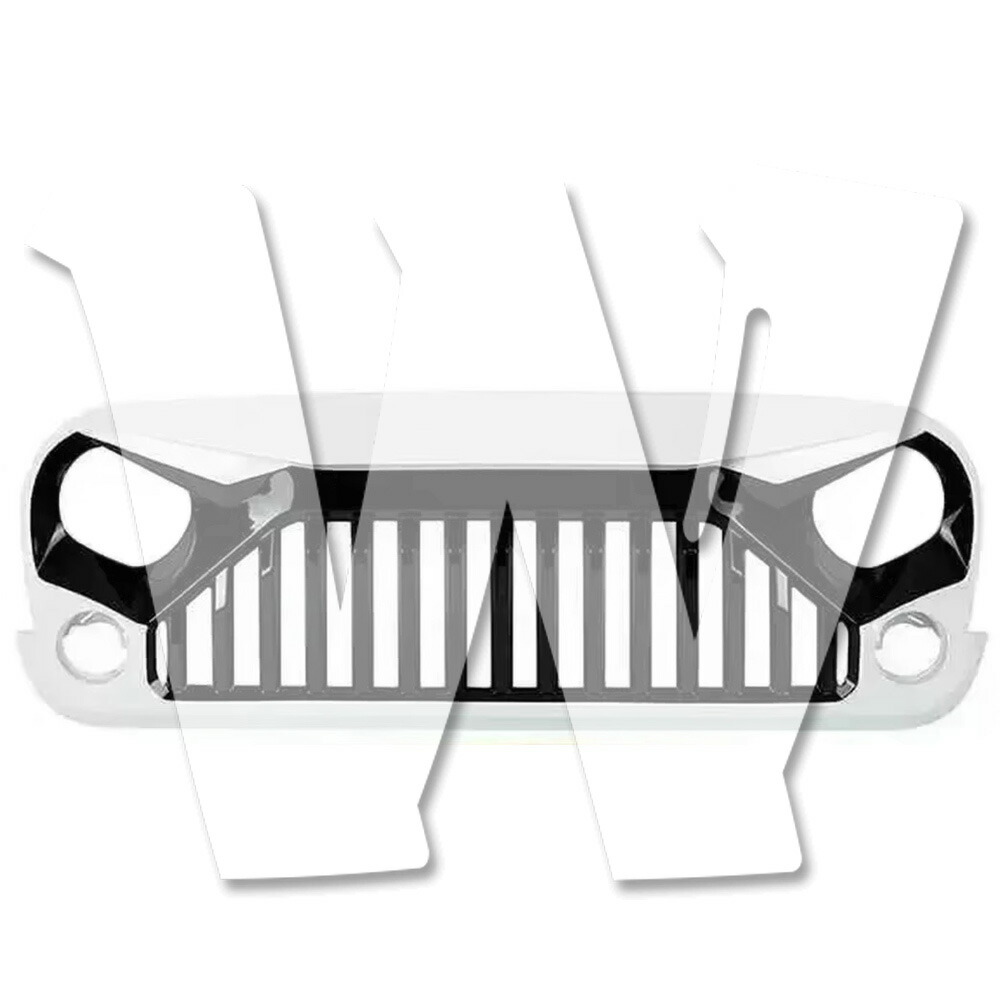 Teng マイルホワイト & ブラックフロントシャークグリルジープ