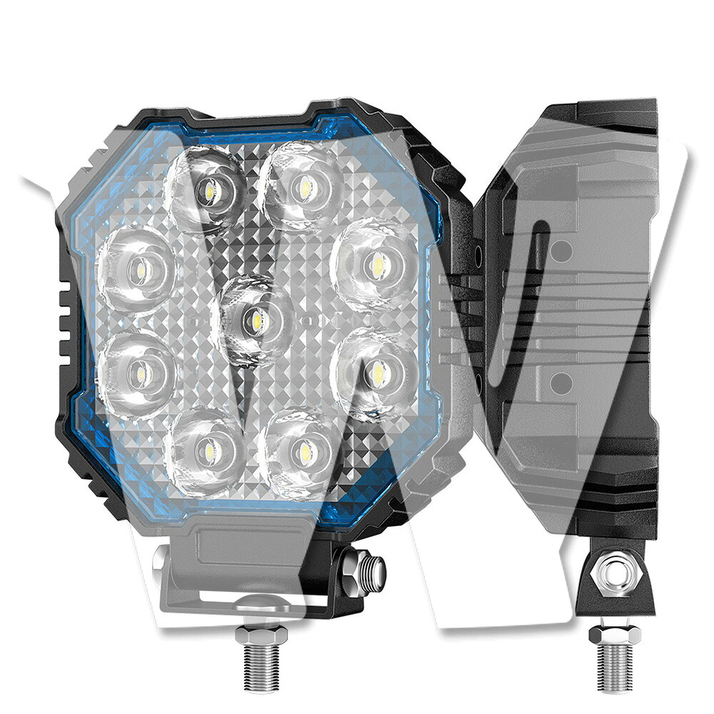 青シリーズ 4インチ 作業灯 LED ワークライト 35W 狭角タイプ スポットライト ホワイト 12V/24V兼用 前照灯 投光器 照明 ジープ SUV 大型車 トラック ランクル 除雪車 漁船 トラクター 漁業用 農業機械 建設機械 工事現場 防水 汎用 高品質 高輝度 2個｜white willow