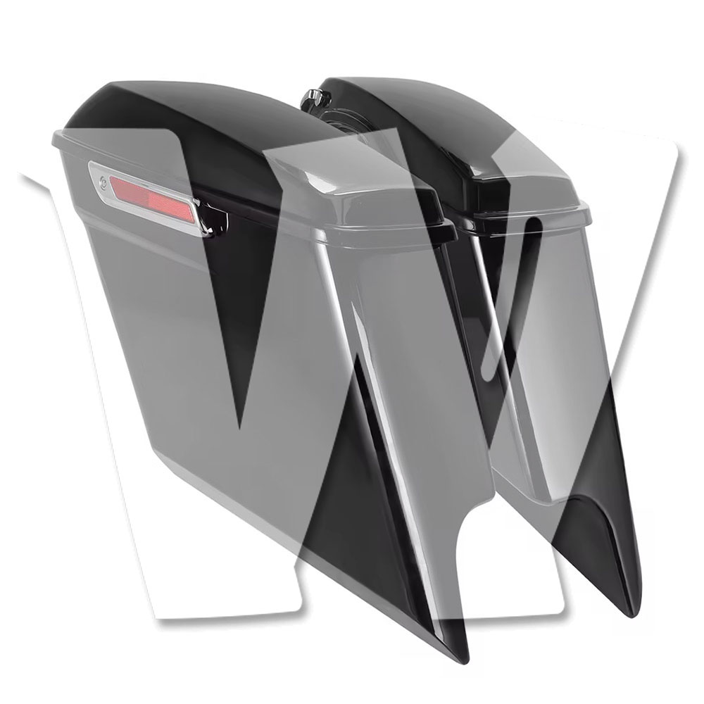 【ハーレー用】 サドルバッグ ボックス サイドボックス サイドバッグ 5インチ ストレッチ 拡張タイプ ツーリング 対応 ロードキング ストリートグライド ロードグライド エレクトラグライド 2014-2024年式