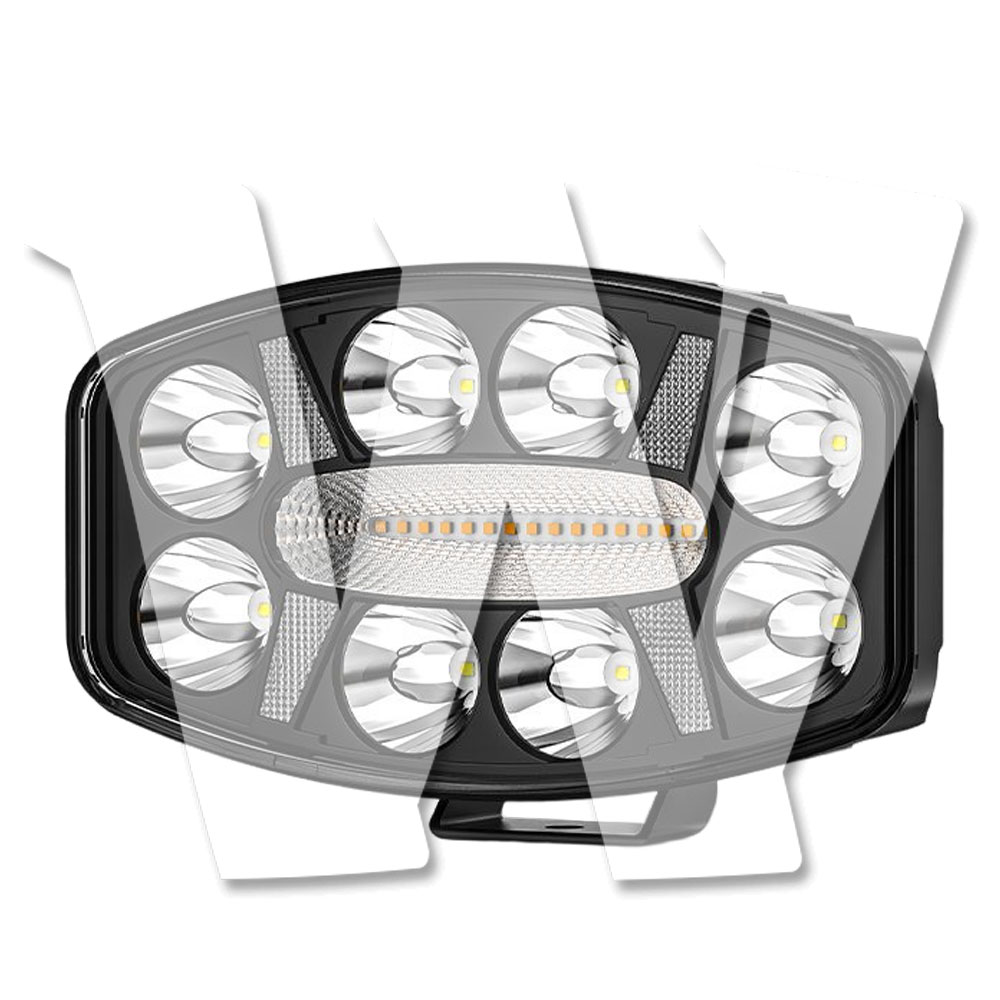 【黒武士シリーズ】 10インチ LED ワークライト 作業灯 40W 8000LM 広角フラッド DRLデイライト対応 ホワイト/アンバー 12V/24V兼用 防水 ジープ SUV 大型車 ランクル トラクター 建設機械 工事現場 防水 汎用