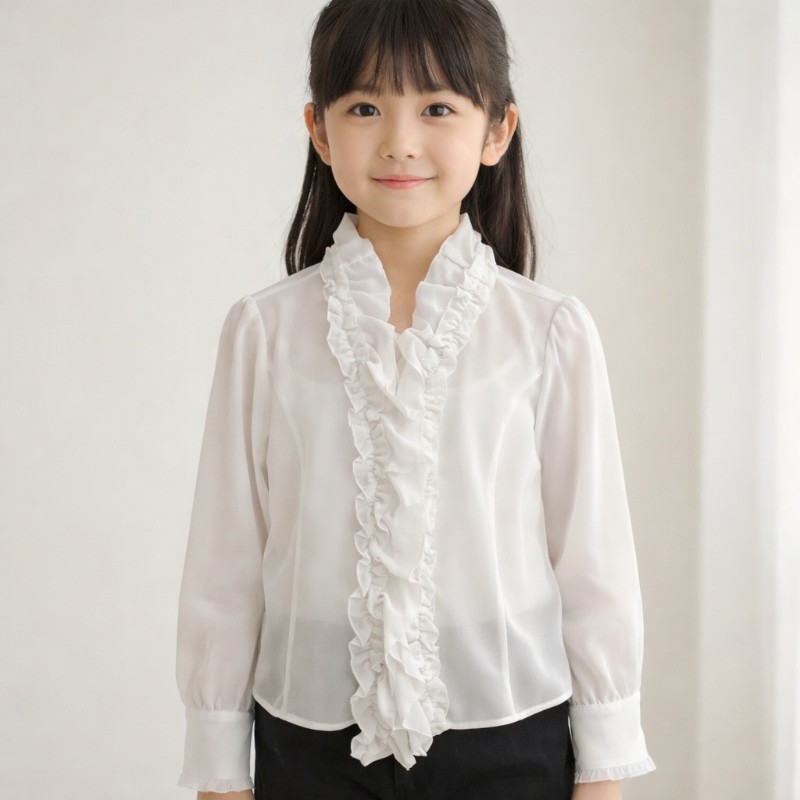 【SALE／30%OFF】Barbie バービー フリル長袖ブラウス キッズ 130cm フォーマル 子供服 女の子 ブラウス シャツ トップス