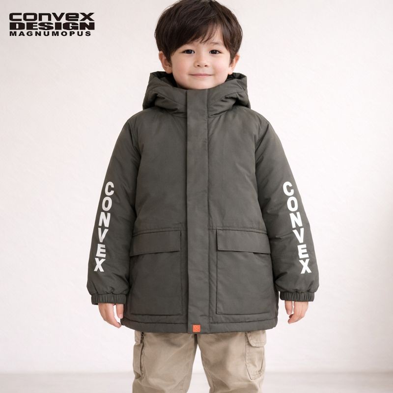 アウター キッズ ダウン 男の子 女の子 120 140cm CONVEX 中綿入りダウンコート 652012 洗える 暖かい 子供服