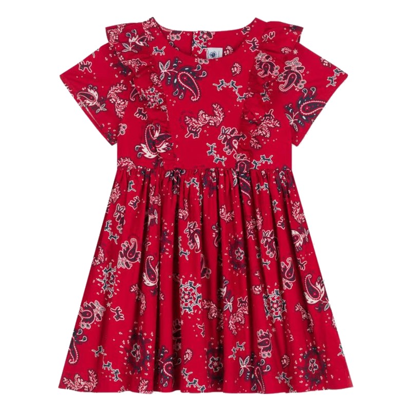 プチバトー セール ワンピース ポプリンワンピース 95cm 子供服 キッズ 女の子 綿100％ PETIT BATEAU
