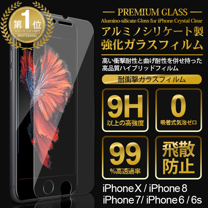 楽天市場 Iphone8 ガラスフィルム Iphone8 フィルム 耐衝撃 強化ガラス 強化ガラス保護フィルム アルミノシリケートガラス Iphone 極薄 0 21mm アイフォン Wtb ケース フィルムのwhitebang